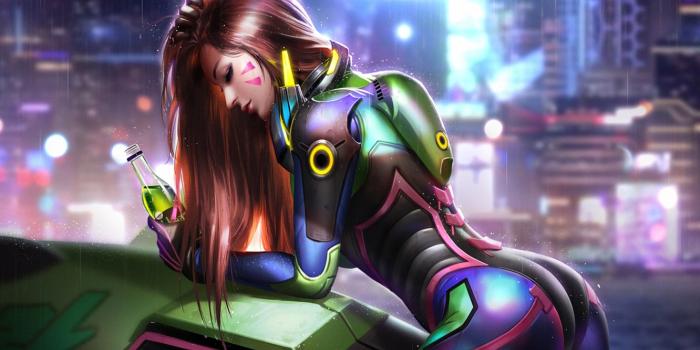 1332x850 D.Va, Hana Song, by Liang xing, Danime.goodfon.com