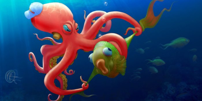 1920x1200 Octopus Cartoon Wallpaper Funny Octopus