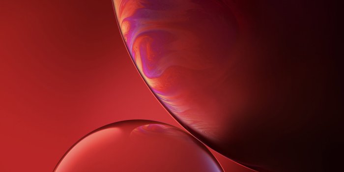 2732x2732 bg36-iphone-xs-max-apple-official-art-red-bubble-wallpaper