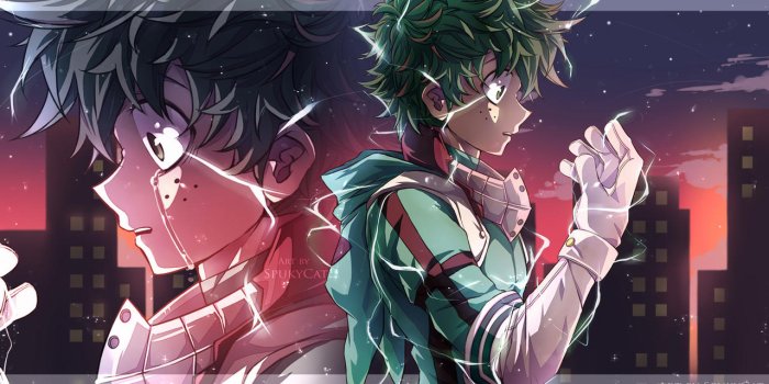 1280x709 Deku Green Lightning Wallpaper