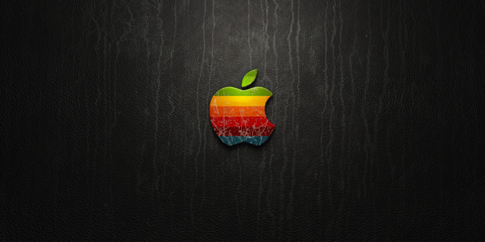 2560x1600 Retro Rainbow Apple Logo Wallpaper