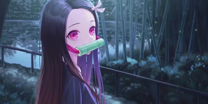 1920x1080 Nezuko Near A Lake Kimetsu No Yaiba Live Wallpaper - WallpaperWaifu