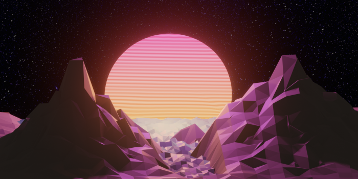 1920x1246 This Synthwave Wallpaper I made in 5 minutes : blender