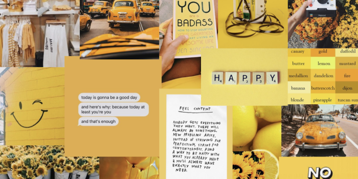 1922x1370 Yellow Aesthetic Collage Desktop (Page 1) - Line.17QQ.com