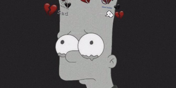 1229x1222 Wallpaper The Simpsons Sad