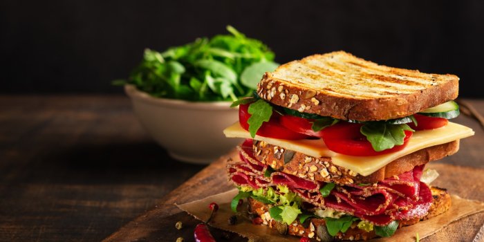 1332x850 Wallpaper sandwich, sandwich, salami, vegetables, cheese images for  desktop, section еда - download