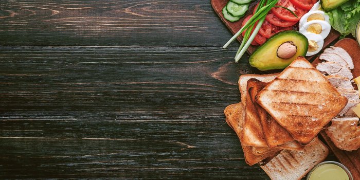 1332x850 Wallpaper greens, chicken, bread, meat, vegetables, sauce, sandwich, eggs,  toast, avocado, sandwiches, tomato, sandwich, chicken, ingredients images  for desktop, section еда - download