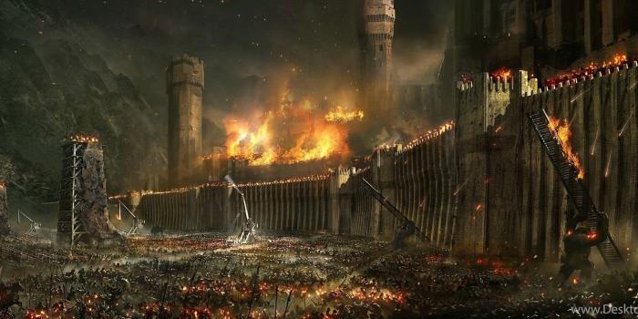 1920x733 Amazing Siege Of Minas Tirith Wallpapers [1920x733] : Wallpapers Desktop  Background