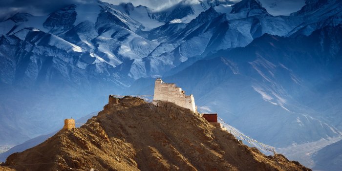 1332x850 Wallpaper mountains, Tibet, Castle of Tsemo images for desktop, section  пейзажи - download