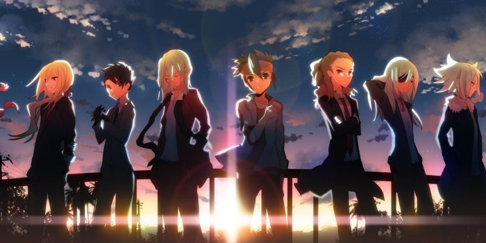 1500x563 afuro terumi endou mamoru fubuki shirou gouenji shuuya gouenji yuuka group  inazuma eleven go otonashi haruna rugo sakuma jirou sunset utsunomiya  toramaru | konachan.com - Konachan.com Anime Wallpapers