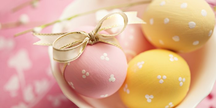 2560x1600 eggs, Easter, Yellow, Pink, Ribbon, Tape, Disc, Holiday, Macro Wallpapers  HD / Desktop and Mobile Backgrounds