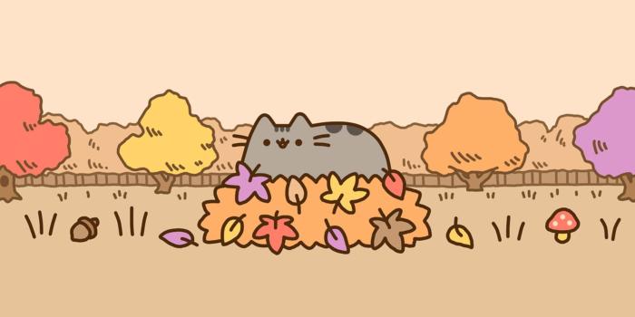 2048x1024 Pusheen Autmn Wallpaper PC - KoLPaPer - Awesome Free HD Wallpapers
