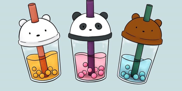 1080x1080 riza on Instagram: “we bare bears bubble/boba tea! - with the current  situation, there's a bubble tea craze ongoing in my country!! ?… | Kartu  lucu, Kartun, Animasi