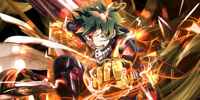 1920x1080 Desktop wallpaper anime, izuku midoriya, fire power, art, hd image,  picture, background, de6d81