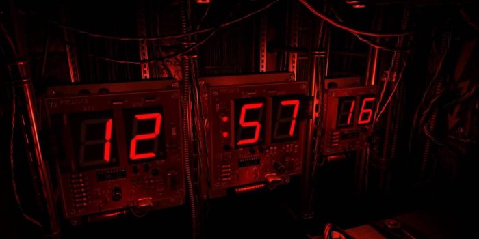 1280x720 Digital Clock 3D Screensaver