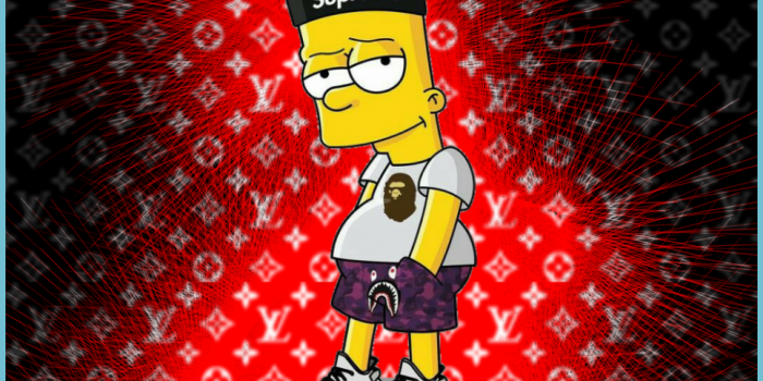 967x1719 Bart Simpson In Red Wallpapers - Bart Simpson Louis  Vuitton Wallpaper | Neat