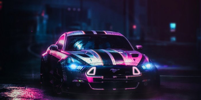 1332x850 Wallpaper Mustang, Ford, Car, NFS, Need for Speed, Night, Ford Mustang RTR,  Transport & Vehicles, Oleg Sadovnikov, Got a metal soul, by Oleg Sadovnikov  images for desktop, section игры - download