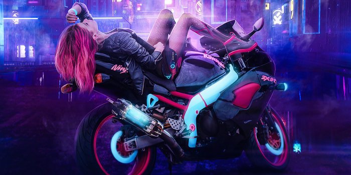 3840x3072 Cyberpunk Girl On Bike, HD Artist, 4k Wallpapers, Images, Backgrounds,  Photos and Pictures