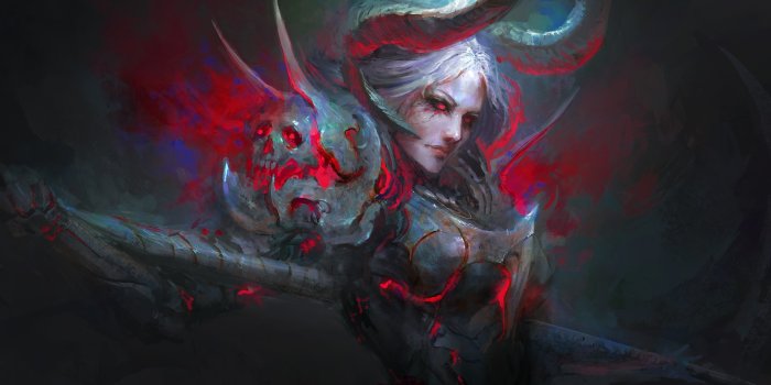 1920x1080 4521159 #fantasy girl, #horns, #fantasy art, #demon, wallpaper | Mocah HD  Wallpapers