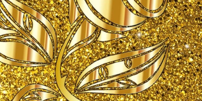 1080x2220 Gold Flower Background Hd