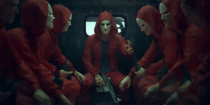 3386x1482 money heist HD wallpapers, backgrounds