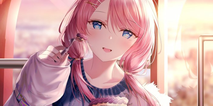 2560x1600 Download 2560x1600 wallpaper cute, anime girl, beautiful, eating cake, dual  wide, widescreen 16:10, widescreen, 2560x1600 hd image, background, 23915