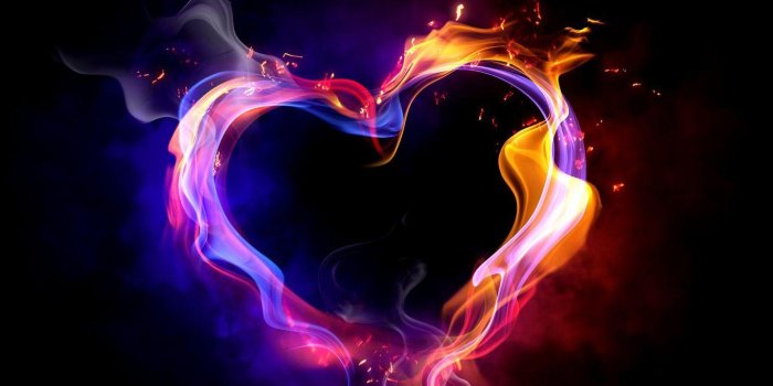 1366x768 Fire Heart Wallpapers