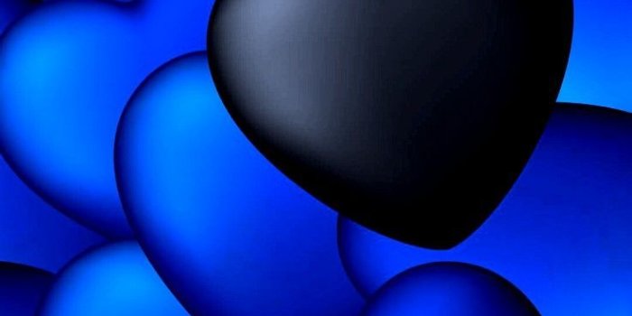 737x1311 Black and Blue Heart Wallpapers - 4k, HD Black and Blue Heart Backgrounds  on WallpaperBat
