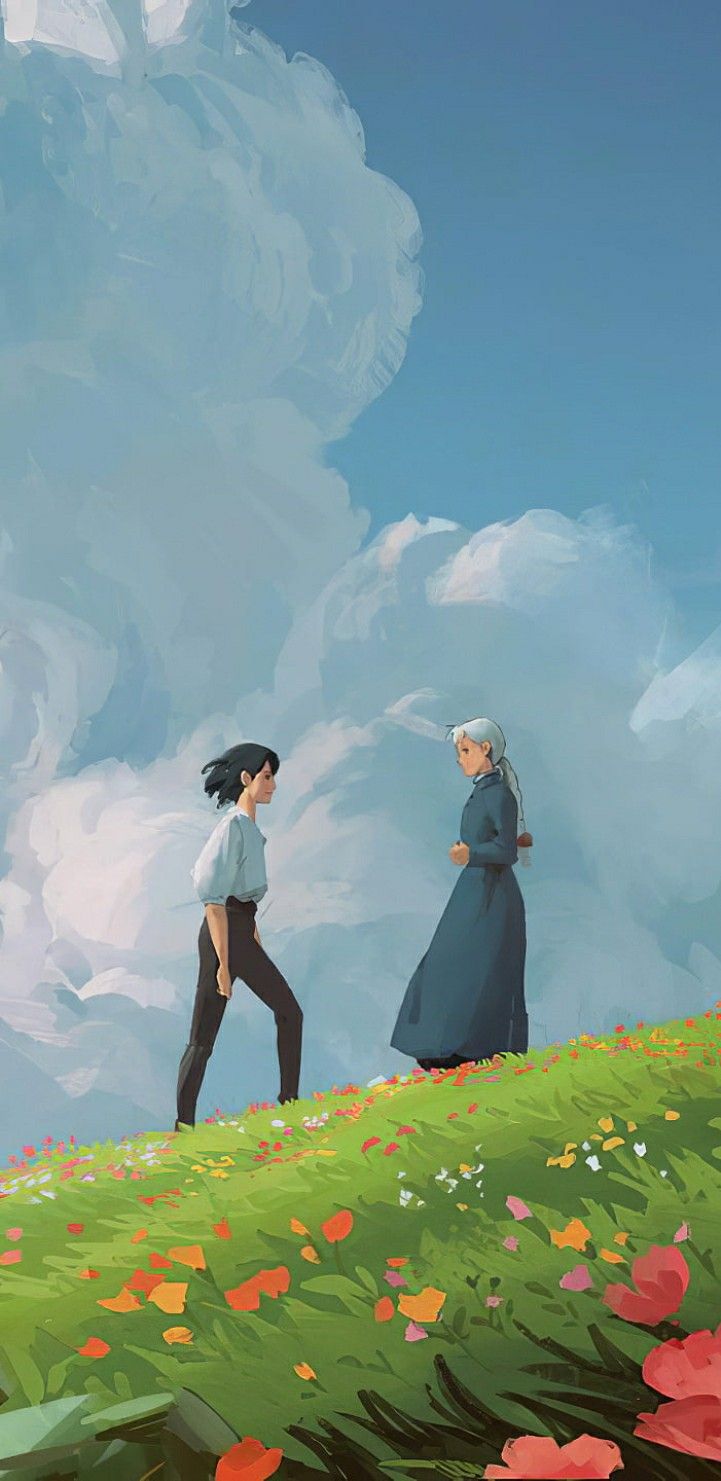 721x1481 Howl And Sophie | Ghibli artwork, Studio ghibli poster, Studio ghibli  background