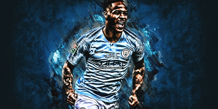 2880x1800 Download wallpapers Raheem Sterling, grunge, Manchester City FC, 2019,  England, soccer, Raheem Shaquille Sterling, english footballers, blue  stone, Premier League, Man City, football for desktop with resolution  2880x1800. High Quality HD pictures