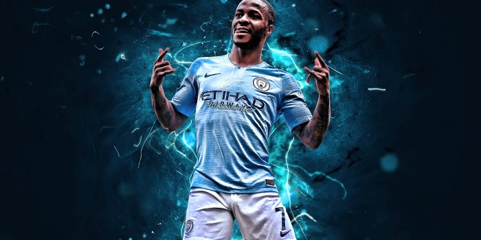 2880x1800 Download wallpapers Raheem Sterling, 2019, Manchester City FC, goal,  England, soccer, Raheem Shaquille Sterling, english footballers, Premier  League, Man City, football, neon lights for desktop with resolution  2880x1800. High Quality HD pictures