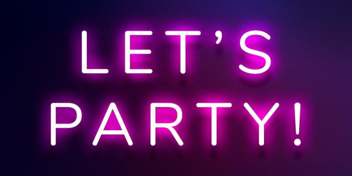 1200x800 Glowing Let's party neon typography on a purple background | free image by  rawpixel.com / Wit | Neon typography, Neon signs, Neon sign art