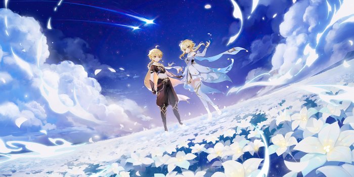 3840x2160 Traveler Aether and Lumine de Genshin Impact Wallpaper 4k Ultra HD ID:7761