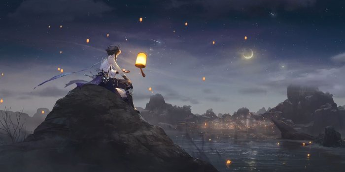 1620x911 Xiao, Lantern Festival - Genshin Impact Live Wallpaper - Desktophut.com
