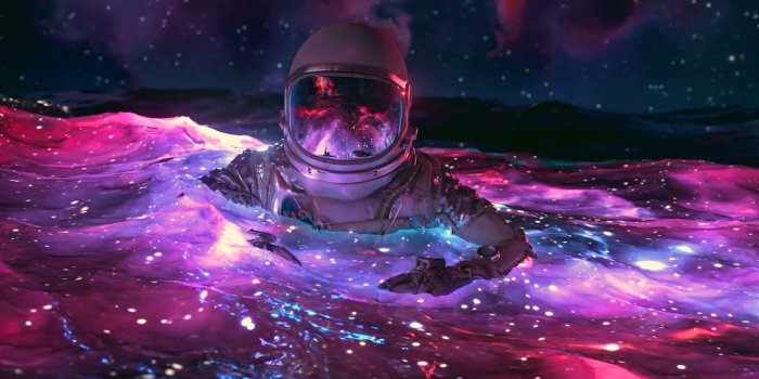 1280x720 Astronaut In the ocean..Live wallpaper