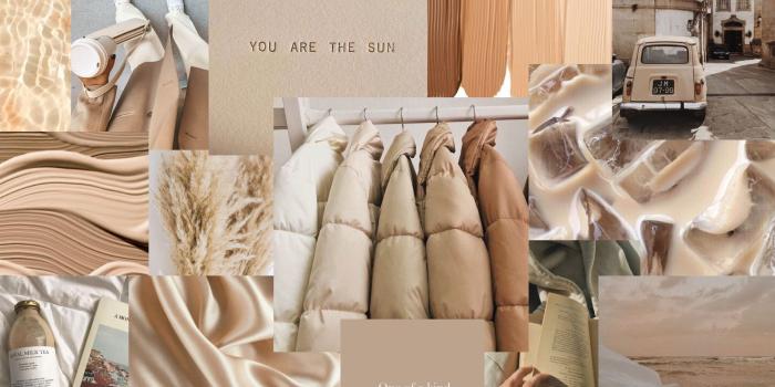 2560x1600 Beige aesthetic collage wallpaper MacBook Air 13 inch | Etsy