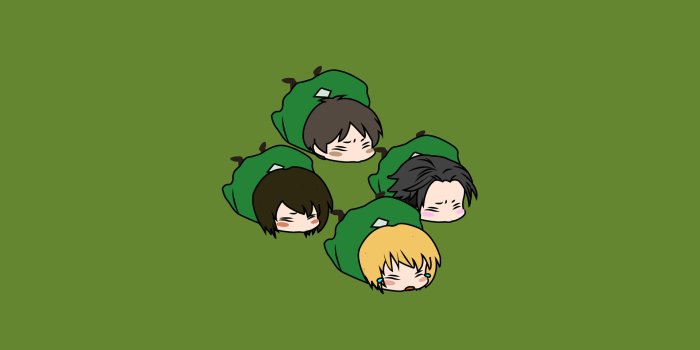 1920x1012 ArtStation - Attack on Titan chibi free wallpapers, Flat bunnyy