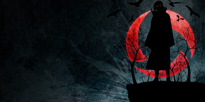 1366x768 Uchiha Itachi, Eternal Mangekyou Sharingan, Akatsuki, Silhouette HD  Wallpapers / Desktop and Mobile Images & Photos
