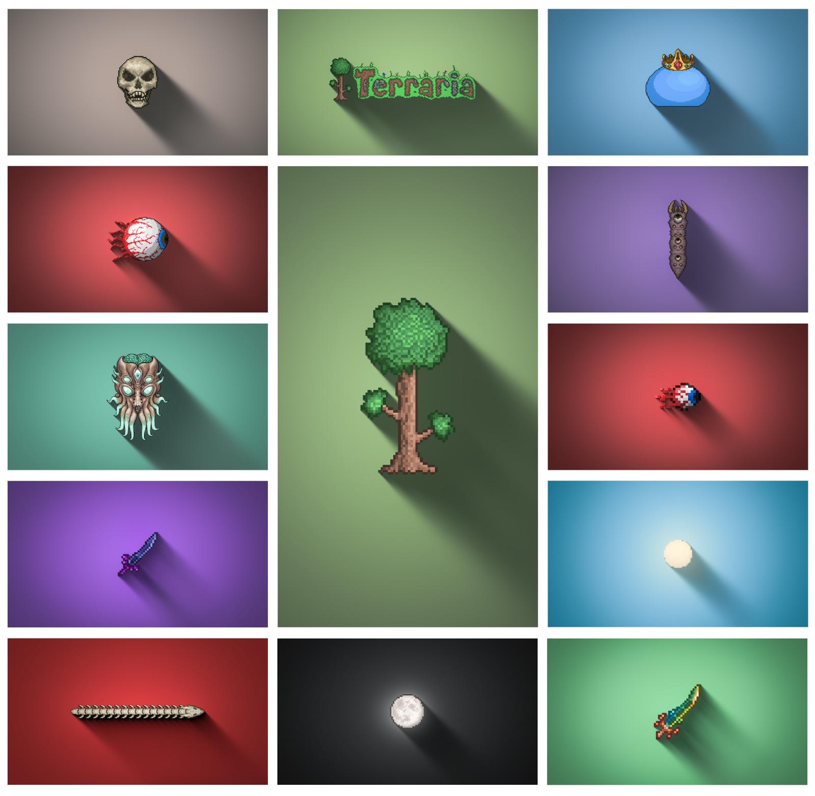 4734x4623 Terraria Wallpapers I Made! (Link to full resolutions in comments): Terraria