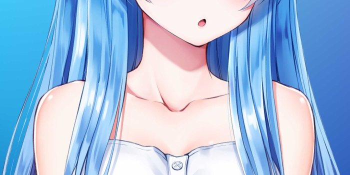 2160x3840 Anime Girl Blue Hair Blue Eye 4K Ultra HD Mobile Wallpaper