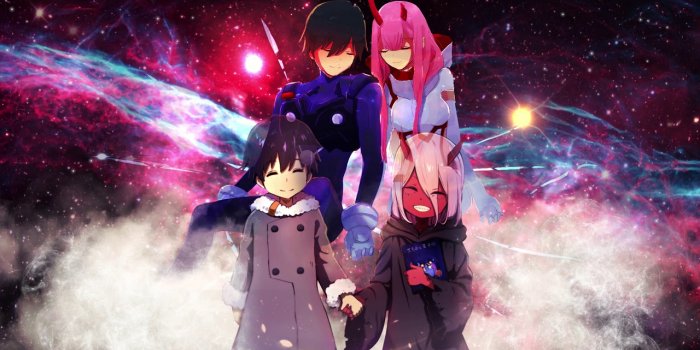 1280x720 Live Wallpaper 4K Darling in the Franxx (zero two and hiro)