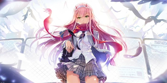 1920x1080 I made a Zero Two moving Wallpaper: DarlingInTheFranxx