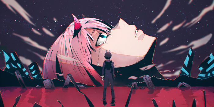1920x1045 Hiro Zero Two Neon Genesis Evangelion Darling in the Franxx 4K - anime live  wallpaper #29924 [DOWNLOAD FREE]
