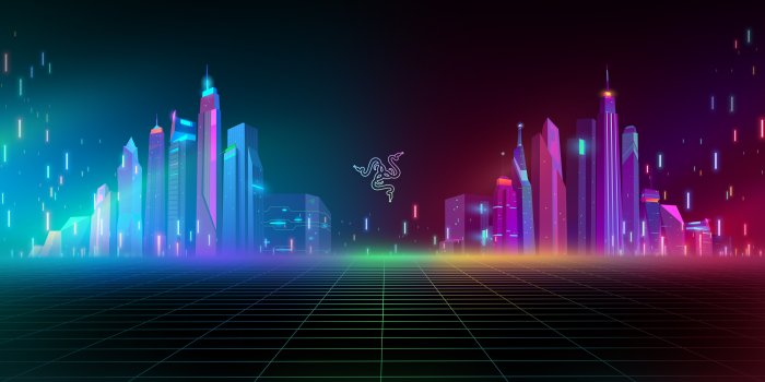 3840x2160 Razer Wallpaper 4K, Cyber city, Neon, Colorful, Cityscape, Technology, #4415