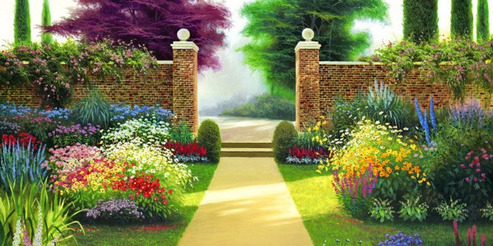 1920x1200 Path To Garden wallpapers | Path To Garden stock photos