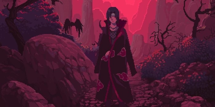 1920x1080 8-Bit Itachi Uchiha Wallpaper - Wallpapers For Tech