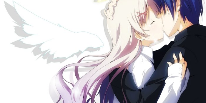 2560x1440 Download 2560x1440 Anime Couple, Kissing, Romance Wallpapers for iMac 27  inch - WallpaperMaiden