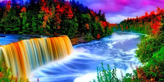 1920x1200 ♥﻿ღೋƸ̵̡Ӝ̵̨̄Ʒღೋ♥ | Rainbow waterfall, Waterfall wallpaper, Beautiful nature  scenes