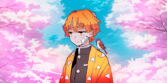 1332x850 Wallpaper guy, painting, The Blade Cleaves Demons, Zenitsu Agatsuma, Demon  Slayer Kimetsu No Yaiba images for desktop, section сёнэн - download