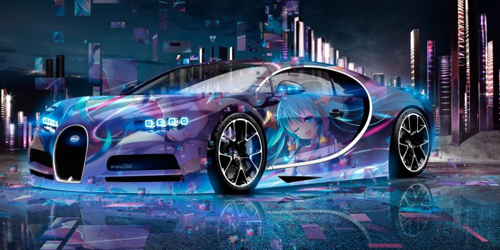 3840x2160 Neon Bugatti Wallpapers